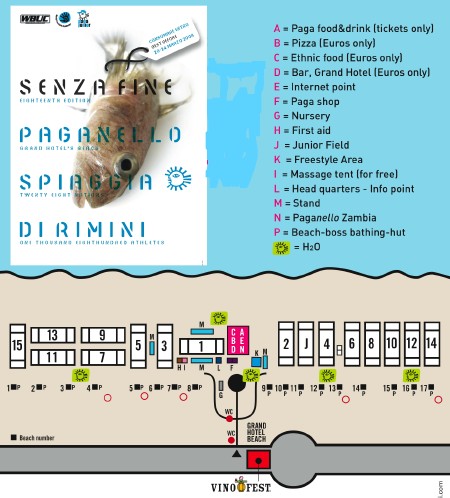 Rimini Paganello 2008 Beach Map